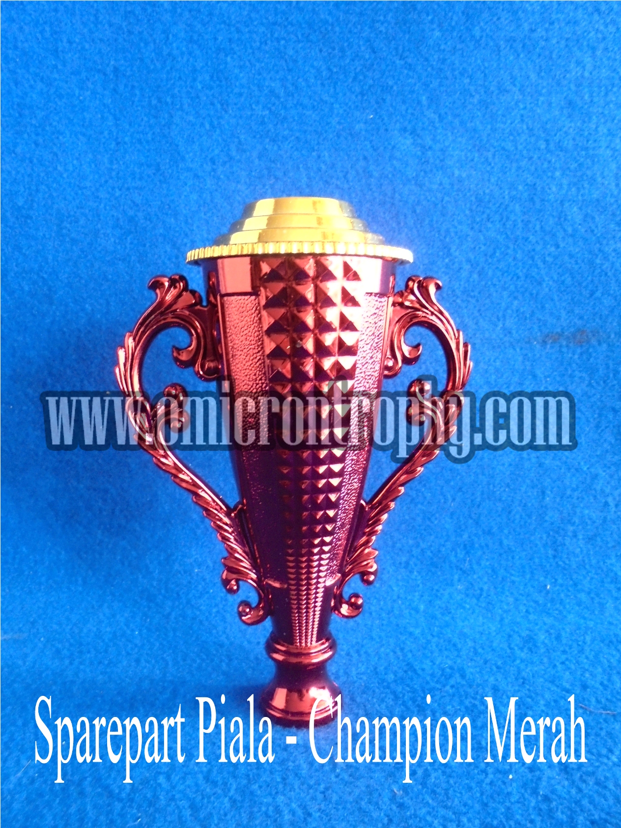 Jual Bagian Trophy Piala Plastik Murah - Champion Merah
