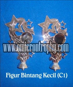 Distributor Jual Bahan Piala Trophy Plastik - Figur Bintang Kecil Silver C1